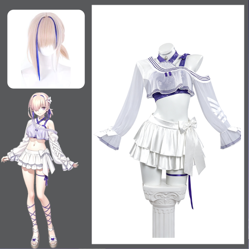 Summer Games Clothing - マッシュ・キリライト・パラディン、夏用の水着コスプレ衣装、アニメゲームコスチューム、女性用ウィッグ、ハロウィンパーティー、ロールプレイ用衣装。