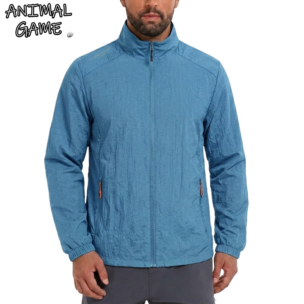 Summer Games Clothing - メンズ UPF50+ パフォーマンス日焼け止めコート通気性スポーツ防水スキンジャケット夏 UV 釣り超軽量薄手の服