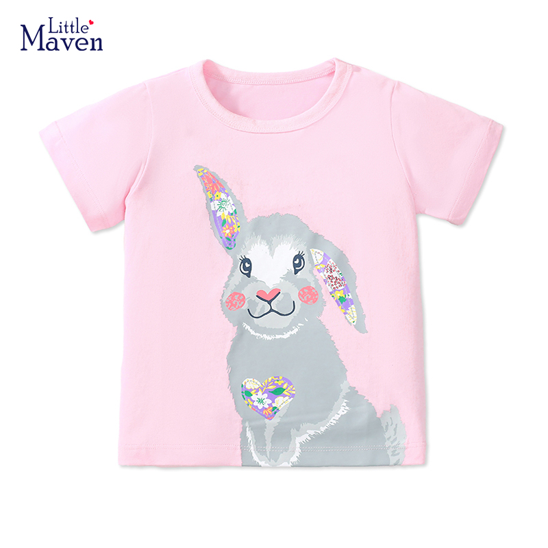 Summer Clothing Toddler - リトルメイブン夏幼児子供服誕生日プレゼント Tシャツ漫画ウサギ女の赤ちゃん子供服綿