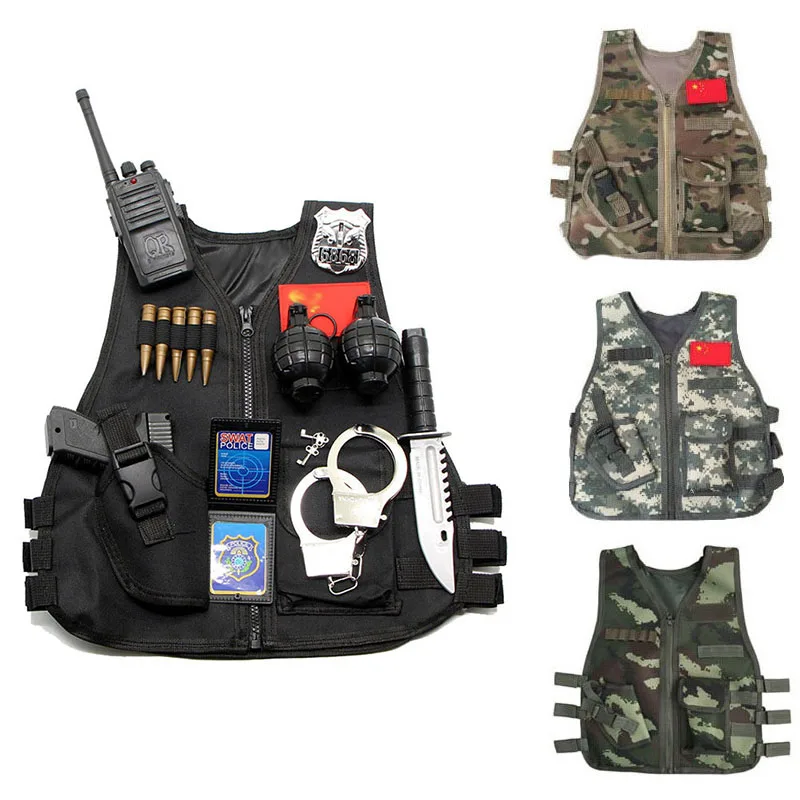 Summer Games Clothing - CS-子供向けの戦術的なカモフラージュベスト,狩猟,コスプレ,釣り,男の子,女の子,アウトドア,ファン,衣類