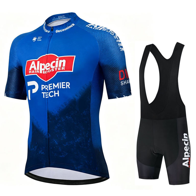 Summer Clothing Sale Men - Alpecin プロサイクリングジャージセット男性ビブショーツ自転車半袖 Bicicleta 服バイクマイヨ Ciclismo Hombre