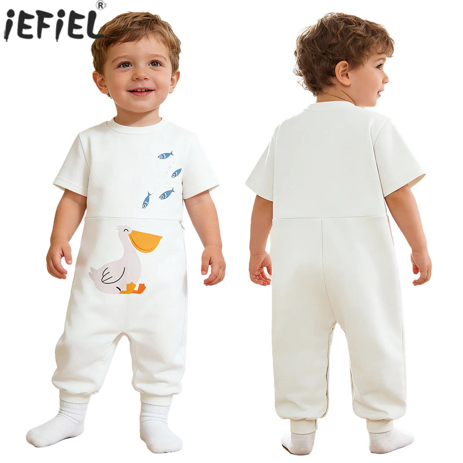 Summer Clothing Toddler - 赤ちゃん男の子女の子特別なニーズのある子供向け適応服半袖ジッパー股開きチューブアクセス給餌ジャンプスーツ幼児キッズホームウェア