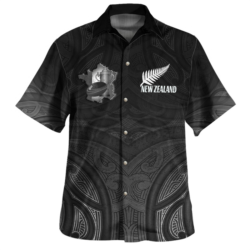 Summer Clothing Nz - 3Dネイランドマリシルバーフェリンラグビーフラッグプリントシャツ、夏のハラジュクトップス、ネズのお忘れなく服