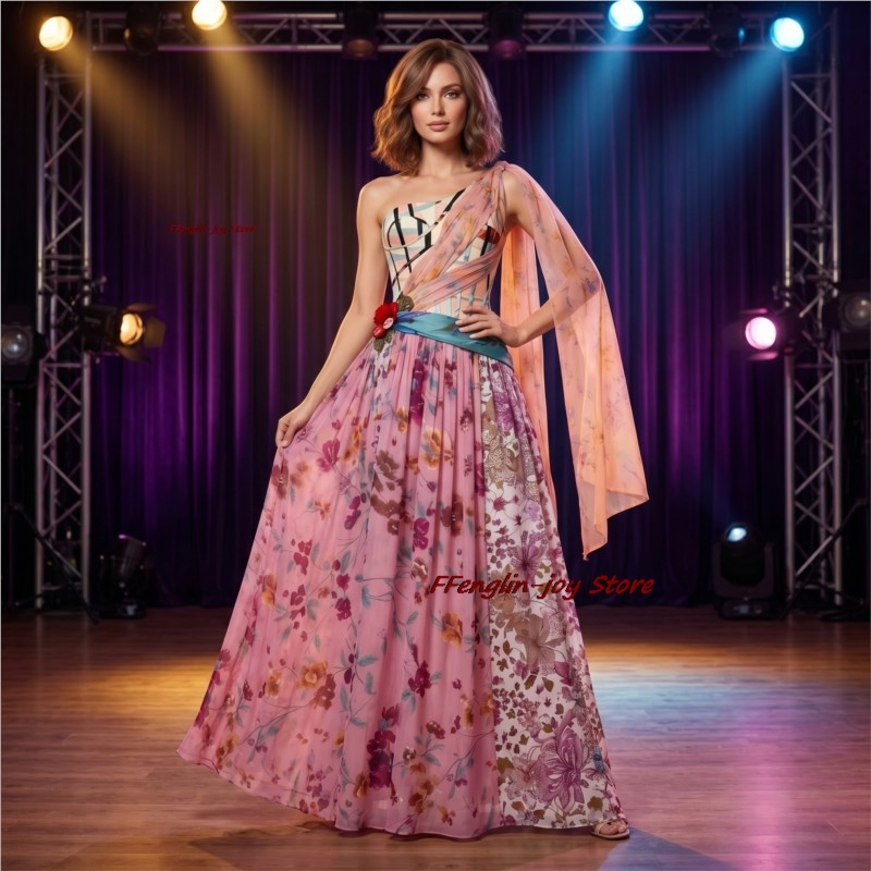 Summer Games Clothing - 夏アニメコンサート衣装-ロージー・ザオピンク花柄スカートドレス、ザオ・ルシ・バンコクスタイル、ファン向け女性用ファンシーなコスプレ服