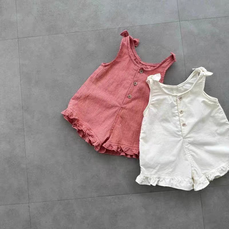 Summer Clothing Toddler - HY2831 女の子用サマーロンパース、ビブとショートパンツ付き、幼児服、乳幼児用ワンピーススーツ、ベビーガールズ用