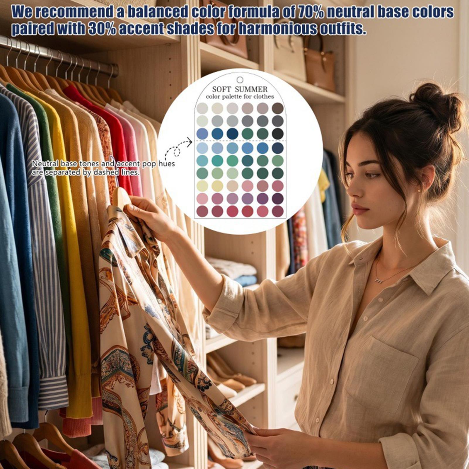 カラーパレットカード ソフトサマー 2枚入り アクリル製 季 - Summer Clothing Palette のレビューと価格