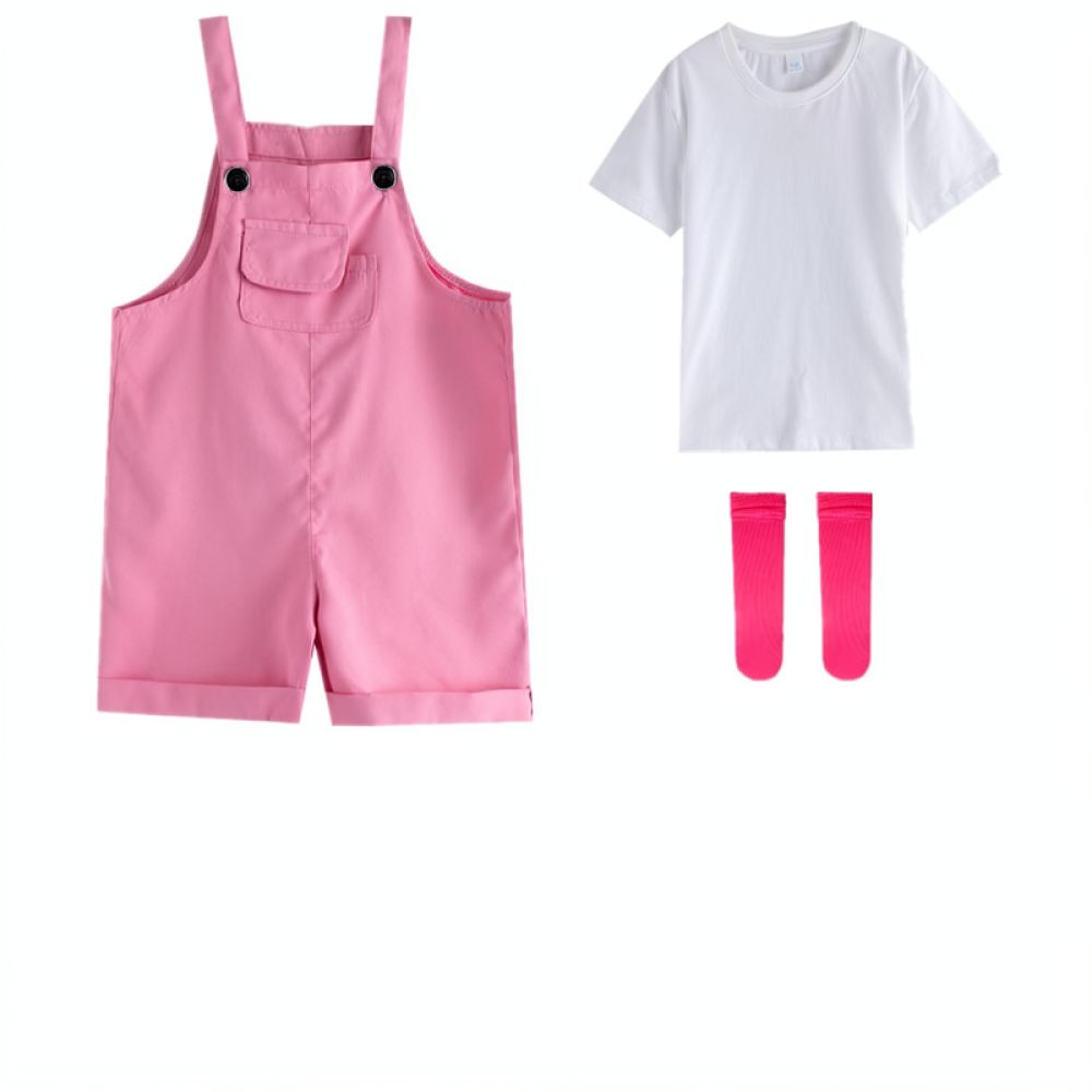 幼児向け、夏らしいキャンディ柄のオーバーオールセット。柔らか - Summer Clothing Toddler のレビューと価格