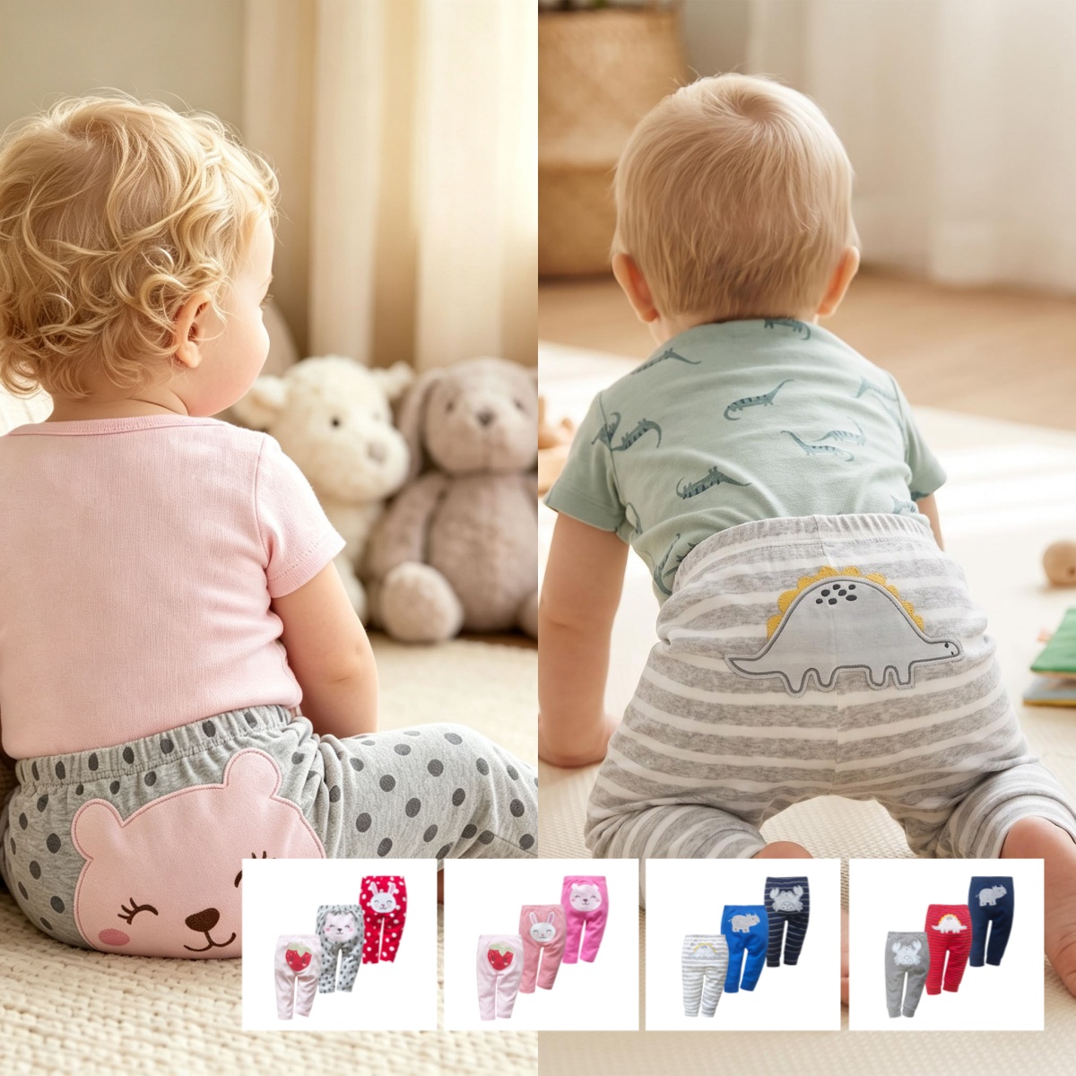 新生児用ユニセックスコットンハーレムパンツ3枚セット、春夏ニ - Summer Clothing Toddler のレビューと価格
