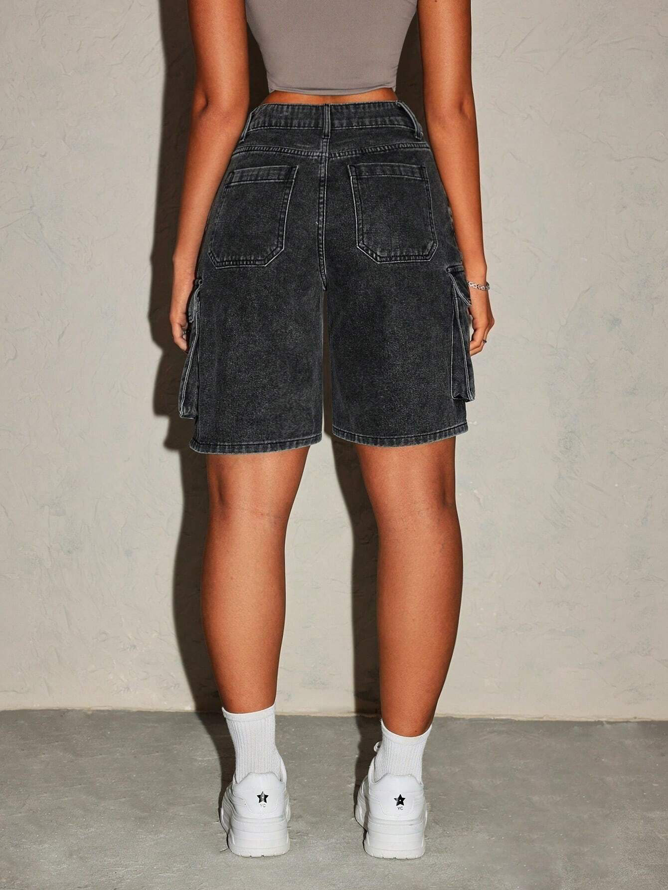 女性のレトロデニムショートパンツ 5 ボタンミニショートパン - Summer Clothing Vintage のレビューと価格