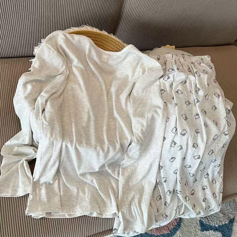 ハローキティパジャマ 胸パッド付き かわいい漫画柄 レディー - Summer Clothes のレビューと価格