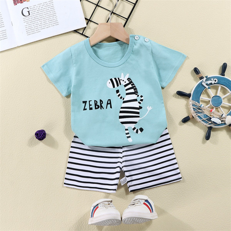 綿 Tシャツ + ショーツ 2 ピーストラックスーツセット子 - Summer Clothing Toddler のレビューと価格