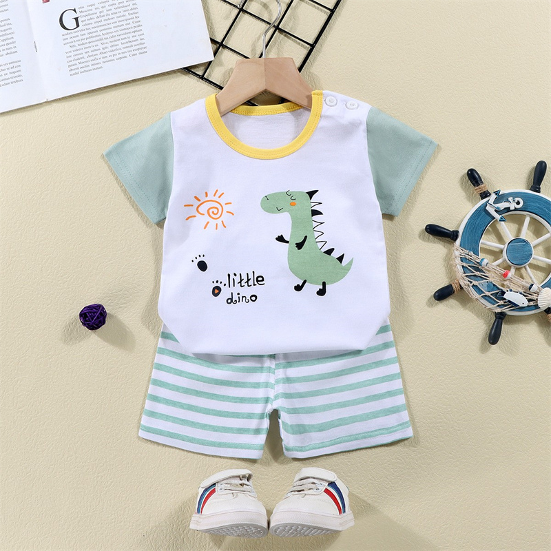 綿 Tシャツ + ショーツ 2 ピーストラックスーツセット子 - Summer Clothing Toddler のレビューと価格