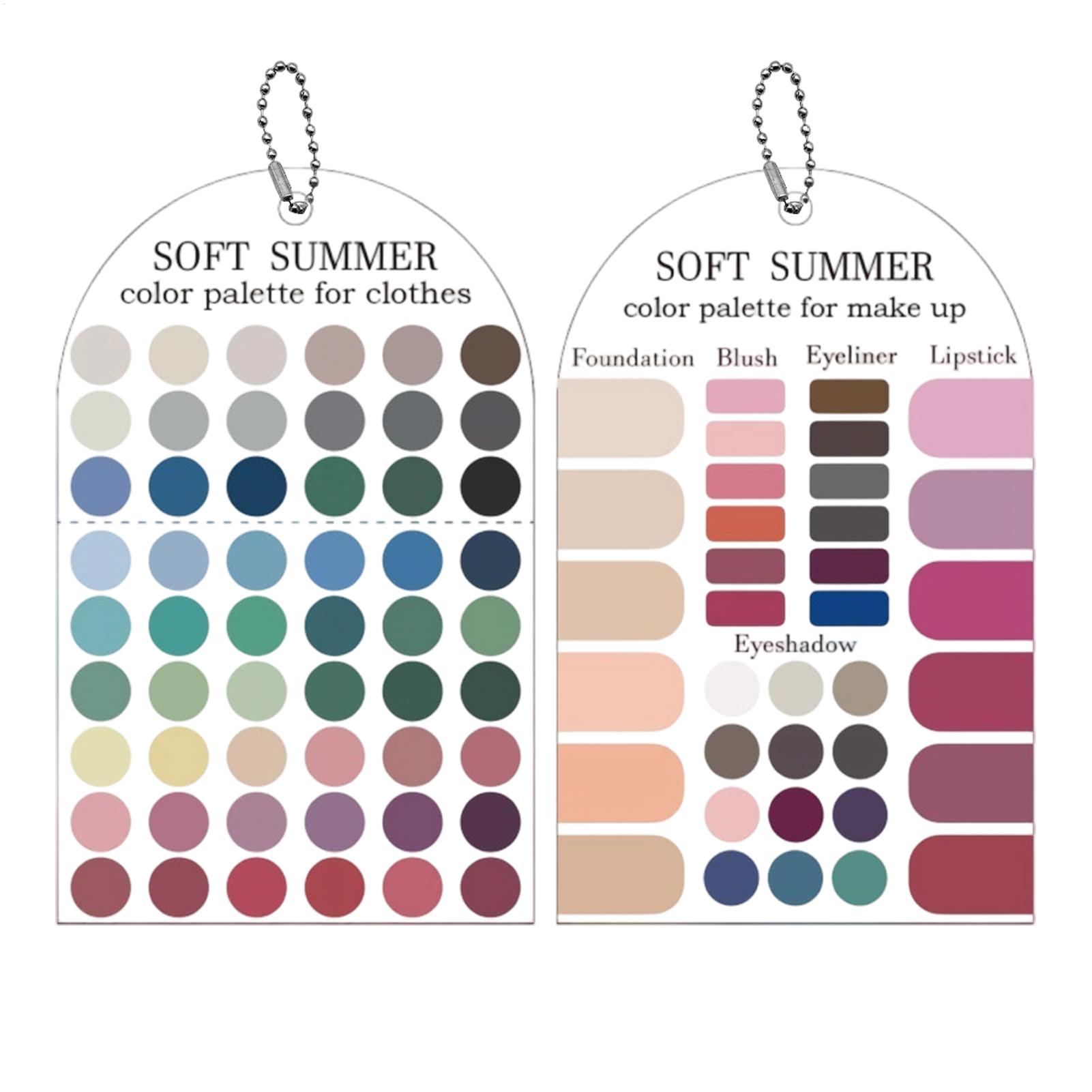 アクリル製の季節ごとのカラーパレット2枚セット。ソフトな夏の - Summer Clothing Palette のレビューと価格