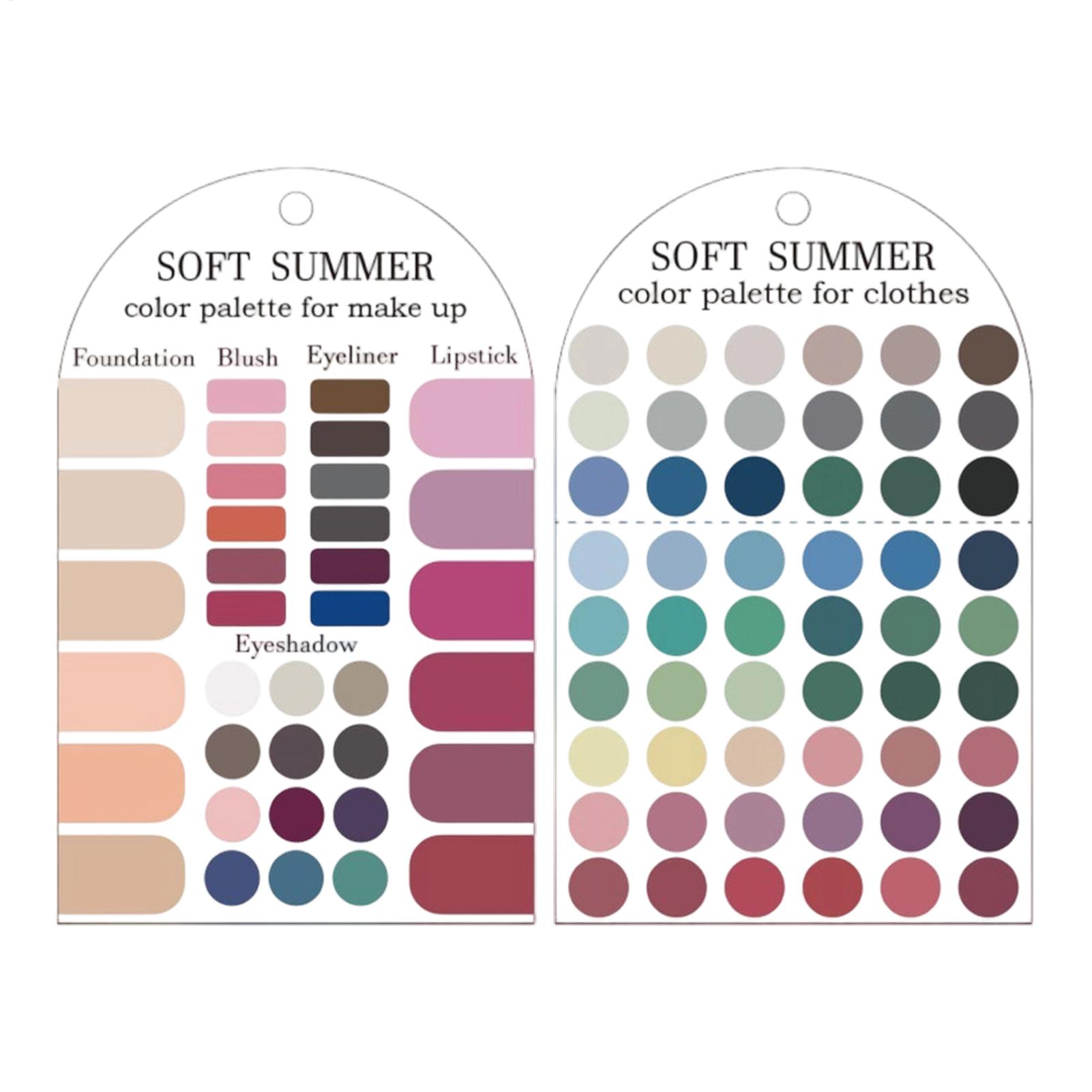 2枚組アクリル製季節別カラーパレット、ソフトな夏色、携帯用衣 - Summer Clothing Palette のレビューと価格