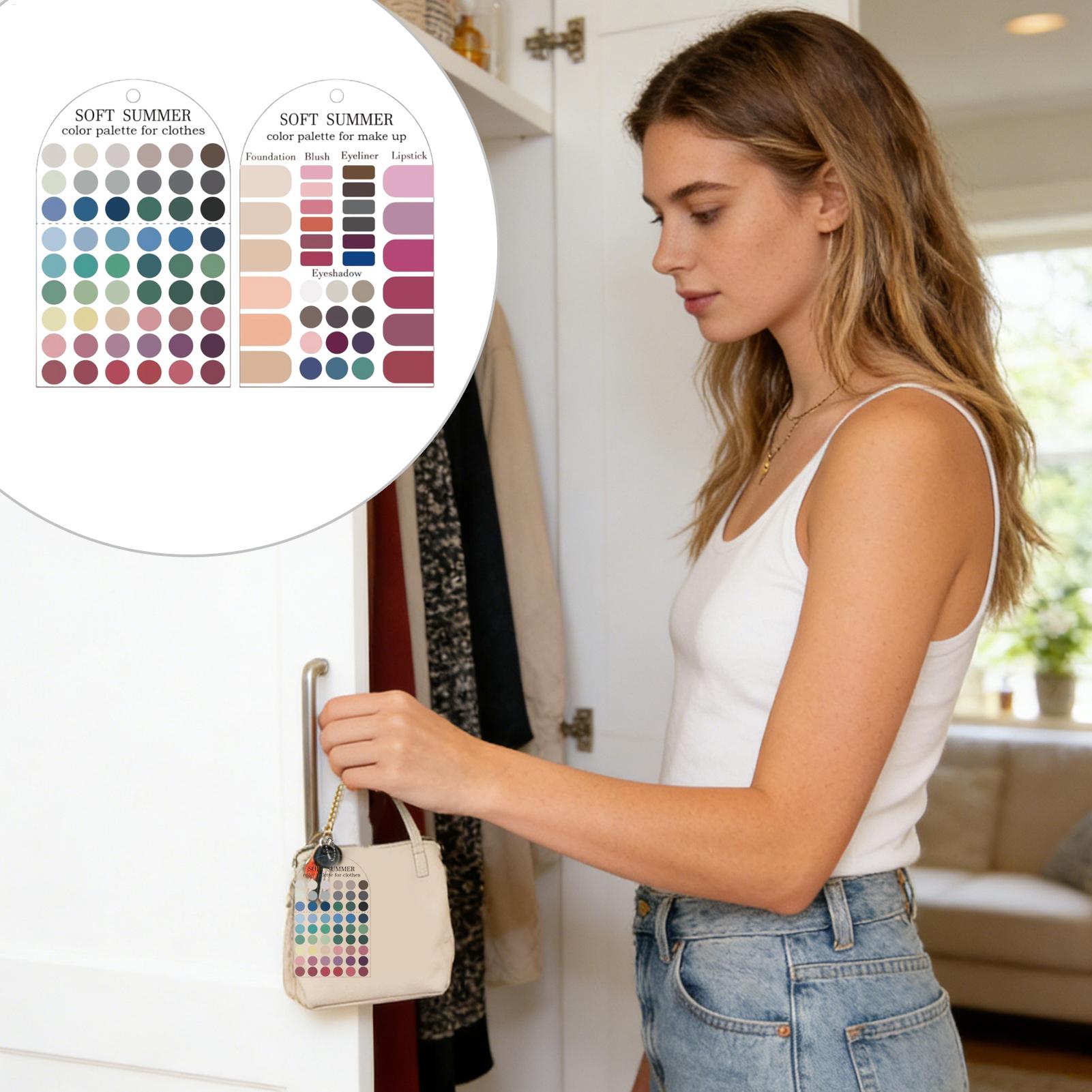 2 個のアクリル季節別パレットソフトサマーカラーパレットカー - Summer Clothing Palette のレビューと価格