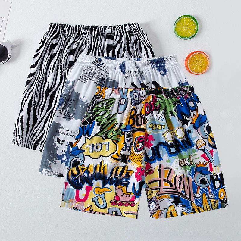 夏用子供用カラープリント薄手ビーチショーツ、男の子と女の子向 - Summer Clothing Toddler のレビューと価格