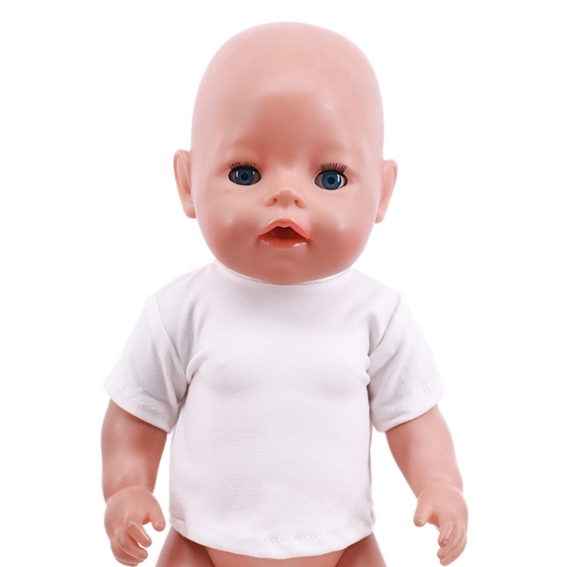 人形服夏 Tシャツ純粋な綿半袖手作り無地服 16-18 イン - Summer Clothing Toddler のレビューと価格