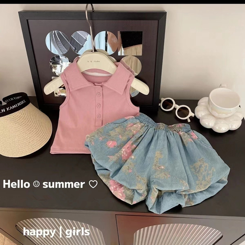 ノースリーブトップとデニムショーツ,子供服セット,幼児服,女 - Summer Clothing Boutiques のレビューと価格