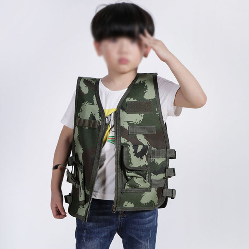CS-子供向けの戦術的なカモフラージュベスト,狩猟,コスプレ - Summer Games Clothing のレビューと価格