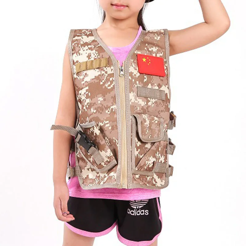 CS-子供向けの戦術的なカモフラージュベスト,狩猟,コスプレ - Summer Games Clothing のレビューと価格