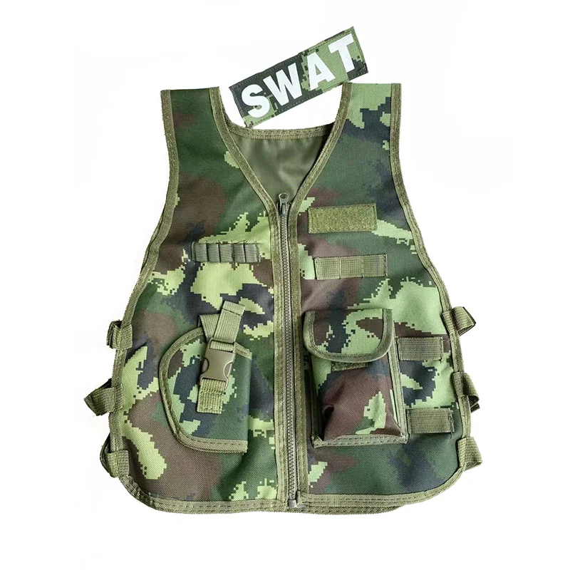 CS-子供向けの戦術的なカモフラージュベスト,狩猟,コスプレ - Summer Games Clothing のレビューと価格
