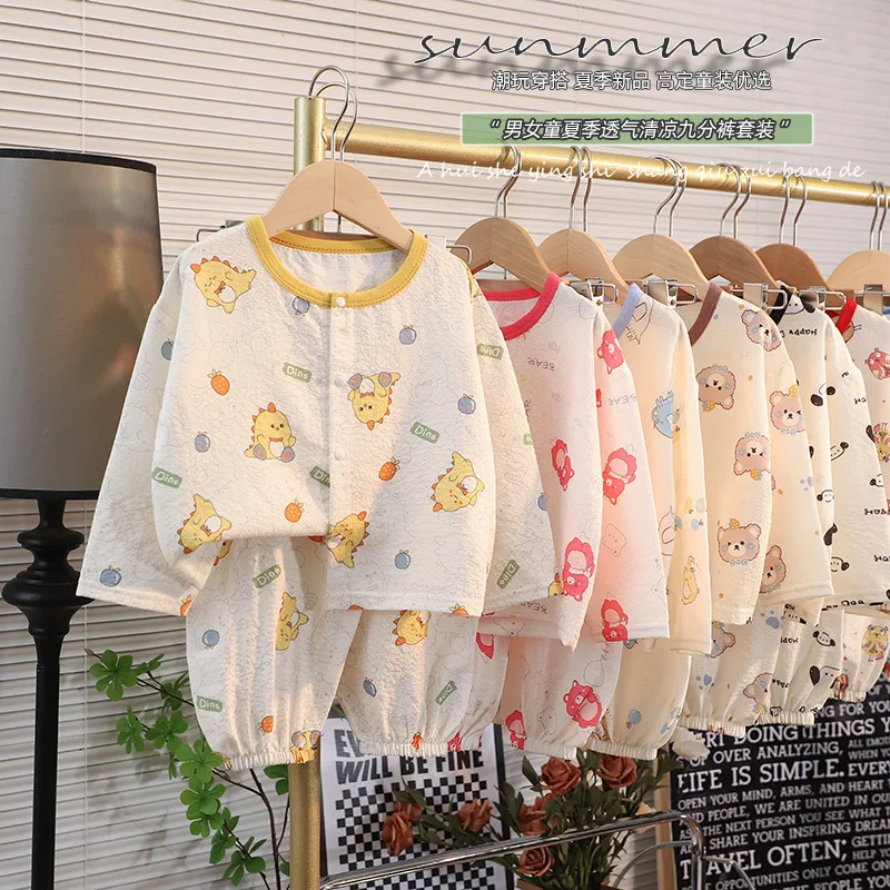 春夏男の子女の子空調服子供かわいい漫画新しいパジャマ 2 個 - Summer Clothing Toddler のレビューと価格