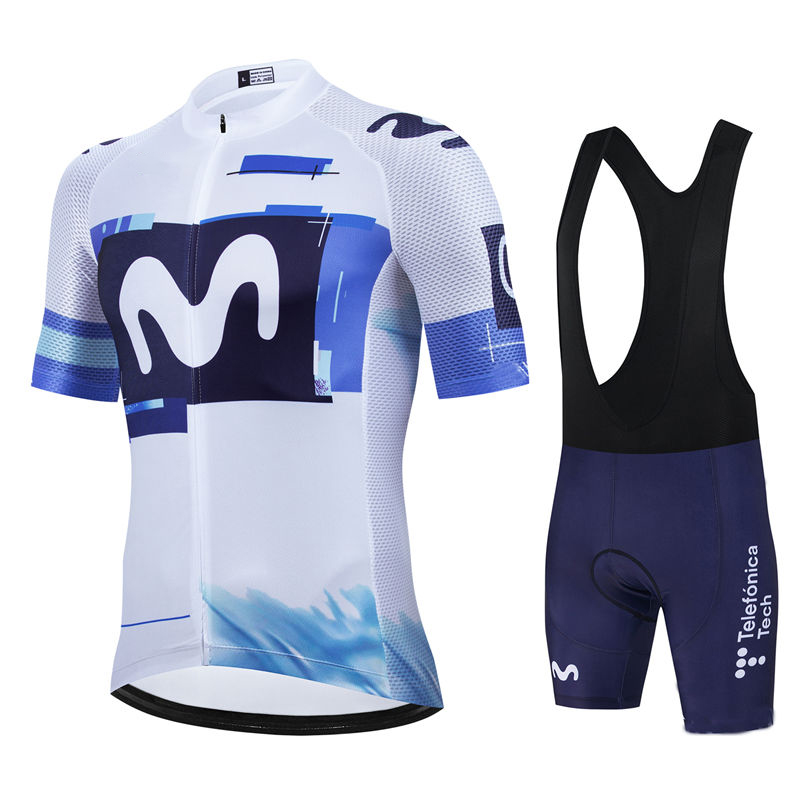 Movistar プロチーム夏サイクリングジャージスーツメン - Summer Clothing Sale Men のレビューと価格